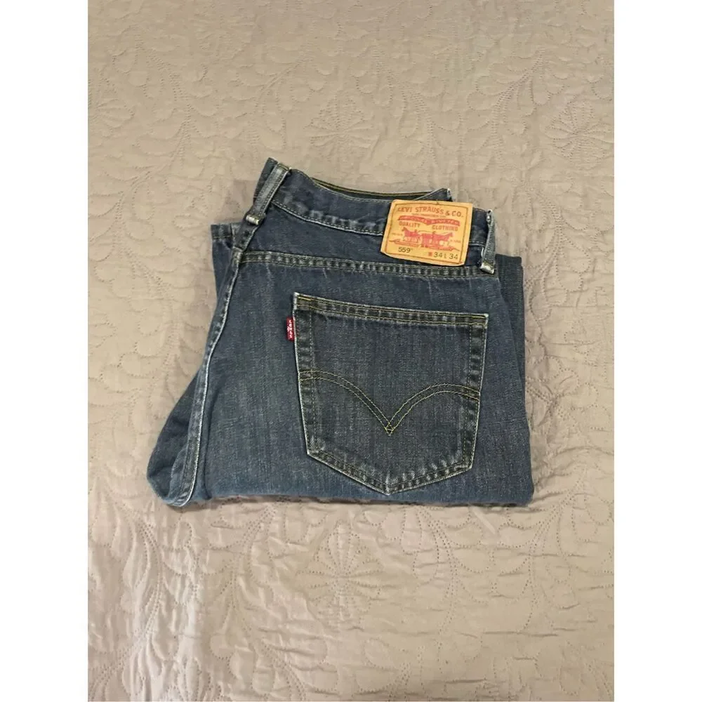 Levi’s Relaxed Straight Men’s Jeans 34x34 Dark Wash